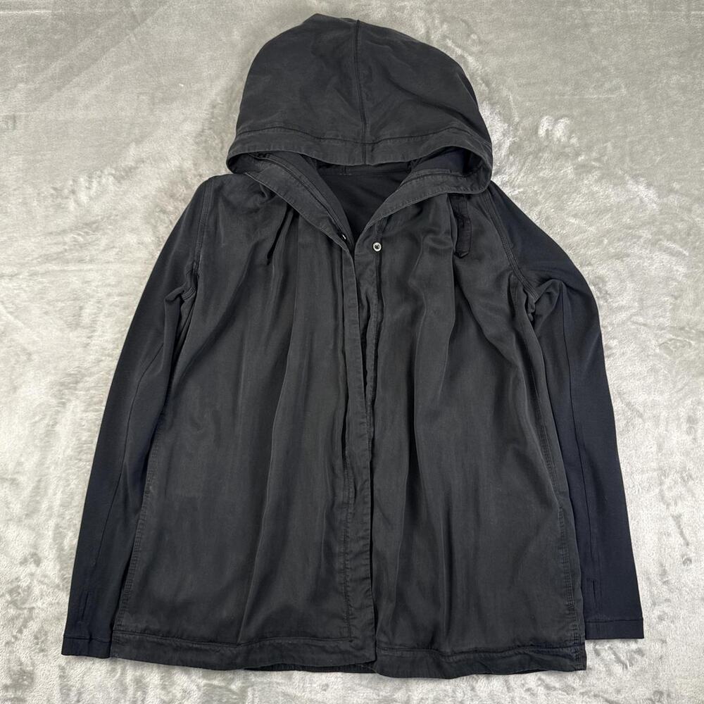 Lululemon Black Activewear Cloak Cardigan Hoodie Size 4
